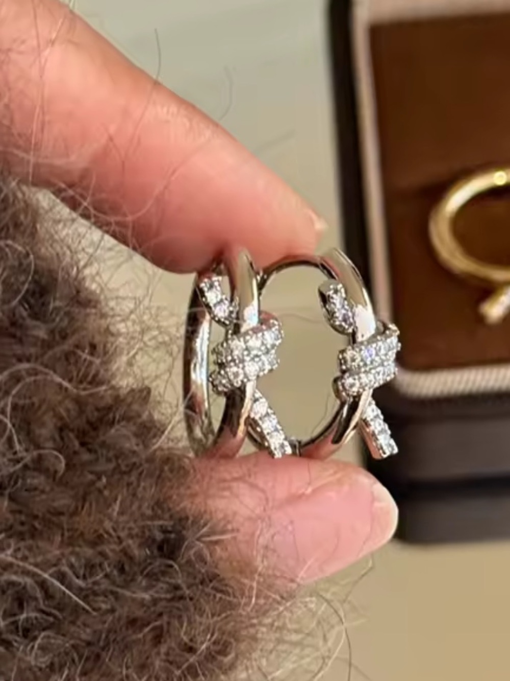 Kohl's Silver Knot Accent Hoop Earrings - Women Jewelry
